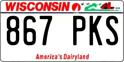 WI license plate 867PKS