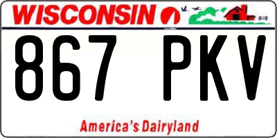 WI license plate 867PKV