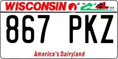 WI license plate 867PKZ