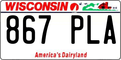 WI license plate 867PLA