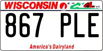 WI license plate 867PLE