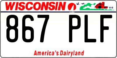 WI license plate 867PLF