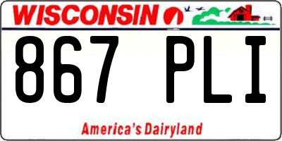 WI license plate 867PLI