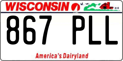 WI license plate 867PLL