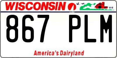 WI license plate 867PLM