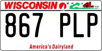 WI license plate 867PLP