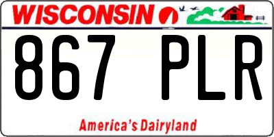 WI license plate 867PLR