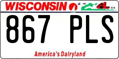 WI license plate 867PLS