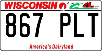 WI license plate 867PLT