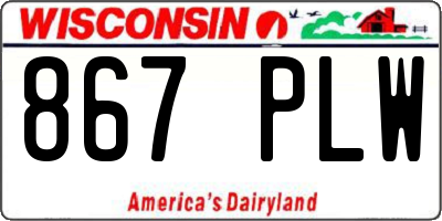 WI license plate 867PLW