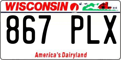 WI license plate 867PLX