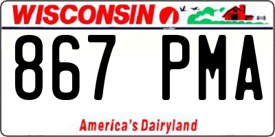 WI license plate 867PMA