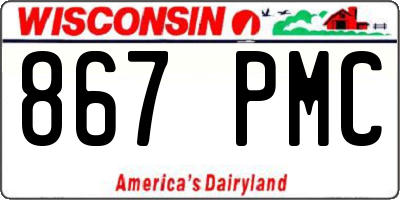 WI license plate 867PMC