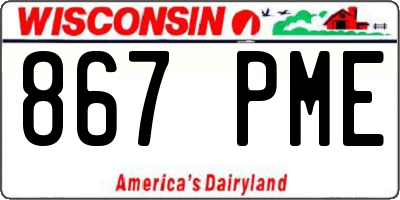 WI license plate 867PME