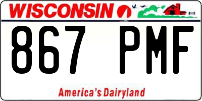 WI license plate 867PMF