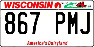 WI license plate 867PMJ