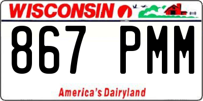 WI license plate 867PMM