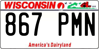 WI license plate 867PMN