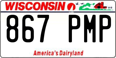 WI license plate 867PMP