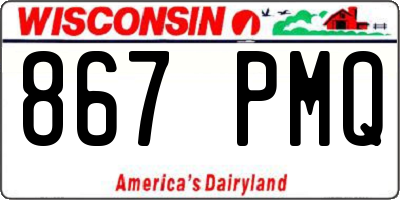 WI license plate 867PMQ