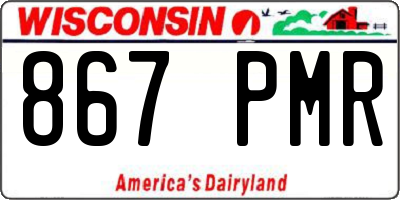 WI license plate 867PMR