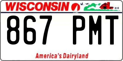 WI license plate 867PMT