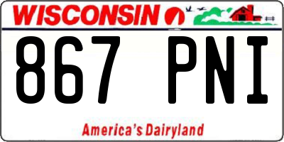 WI license plate 867PNI