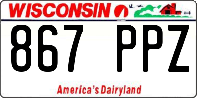 WI license plate 867PPZ