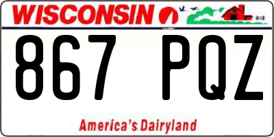 WI license plate 867PQZ
