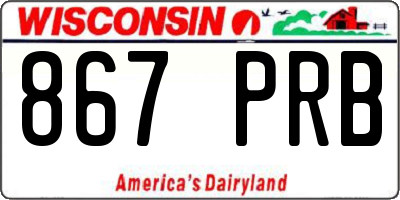 WI license plate 867PRB