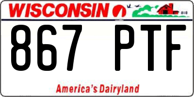 WI license plate 867PTF