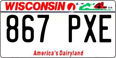 WI license plate 867PXE