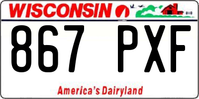 WI license plate 867PXF