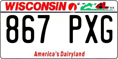 WI license plate 867PXG