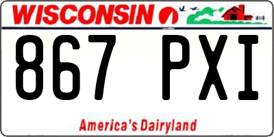 WI license plate 867PXI