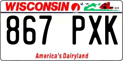 WI license plate 867PXK