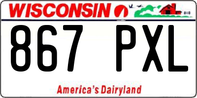 WI license plate 867PXL