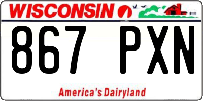 WI license plate 867PXN