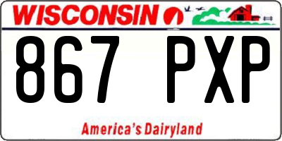 WI license plate 867PXP