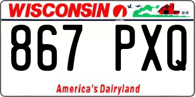 WI license plate 867PXQ