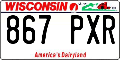 WI license plate 867PXR