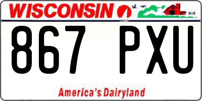WI license plate 867PXU