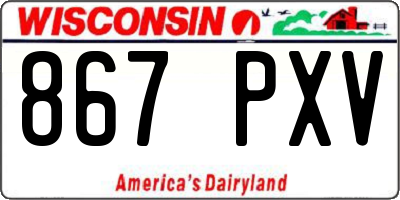 WI license plate 867PXV