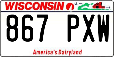 WI license plate 867PXW