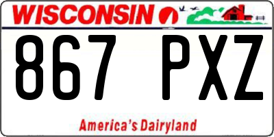WI license plate 867PXZ