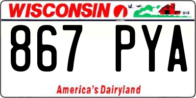 WI license plate 867PYA