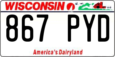 WI license plate 867PYD