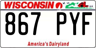 WI license plate 867PYF