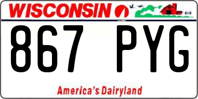 WI license plate 867PYG