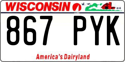 WI license plate 867PYK